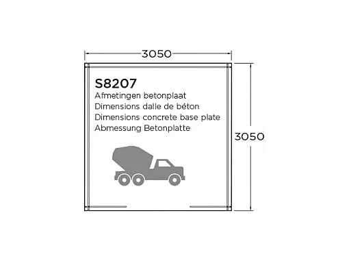 Abri jardin pentagone "Nancy" - 7.88 m² - 4.24 x 3 x 2.82 m - 28 mm