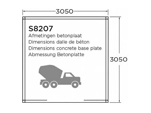 Abri jardin pentagone "Nancy" - 7.88 m² - 4.24 x 3 x 2.82 m - 28 mm