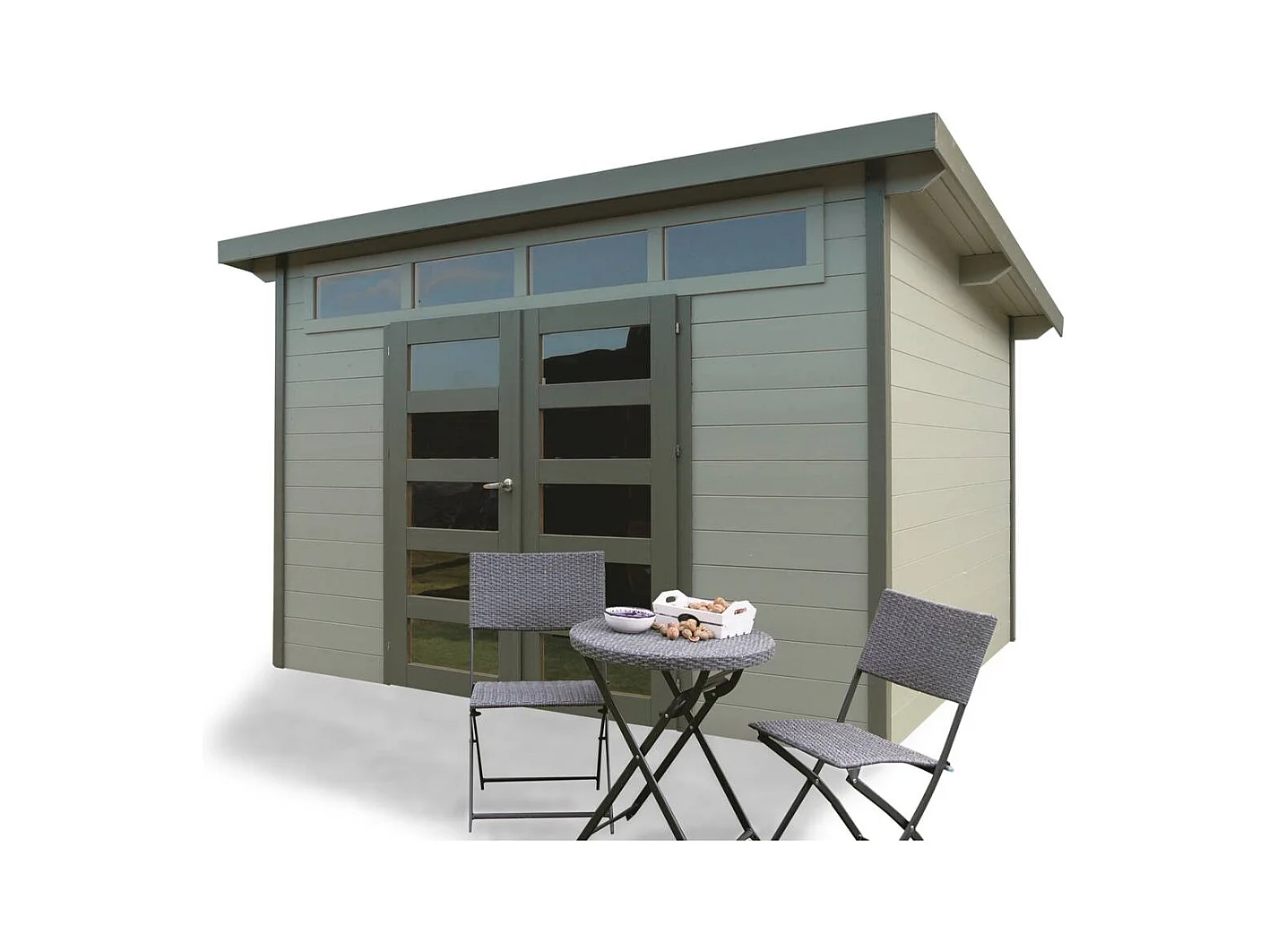 Abri jardin bois "Venezia" - 8.91 m² - 3.33 x 2.7 x 2.33 m - 28 mm