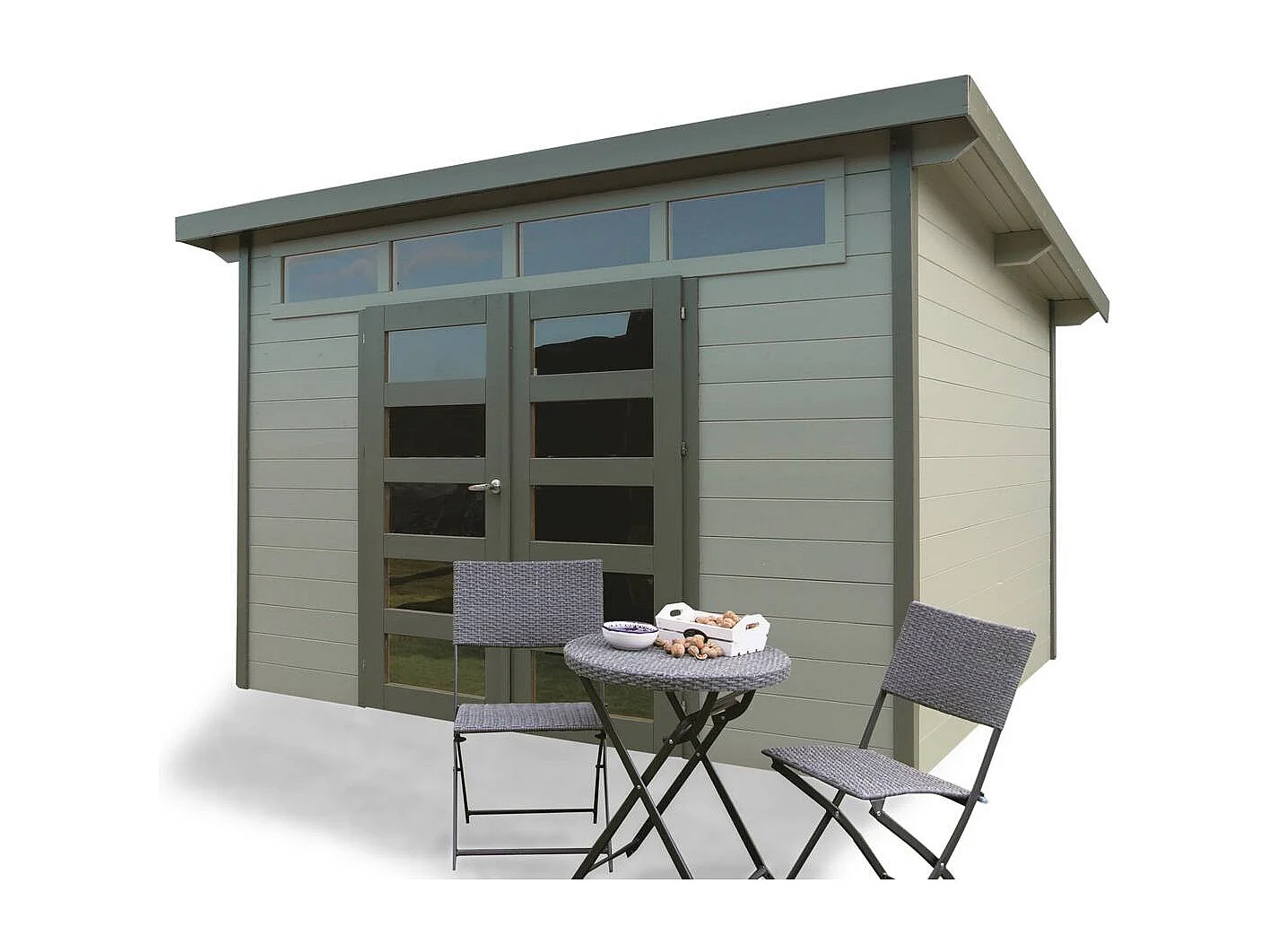 Abri jardin bois "Venezia" - 8.91 m² - 3.33 x 2.7 x 2.33 m - 28 mm