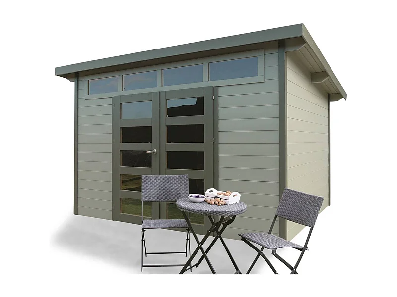 Abri jardin bois "Venezia" - 8.91 m² - 3.33 x 2.7 x 2.33 m - 28 mm