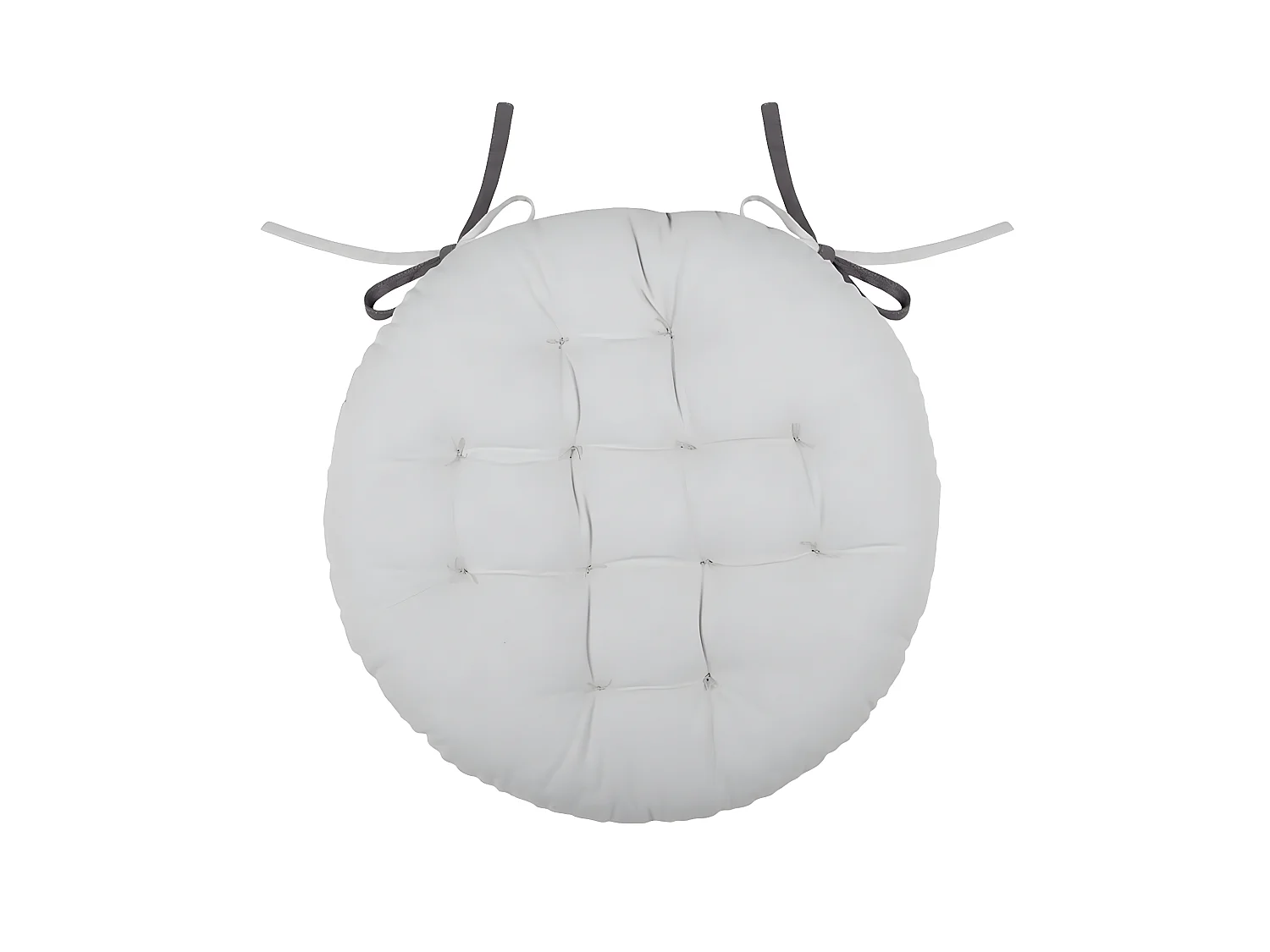 Coussin de chaise ronde réversible Gris Perle