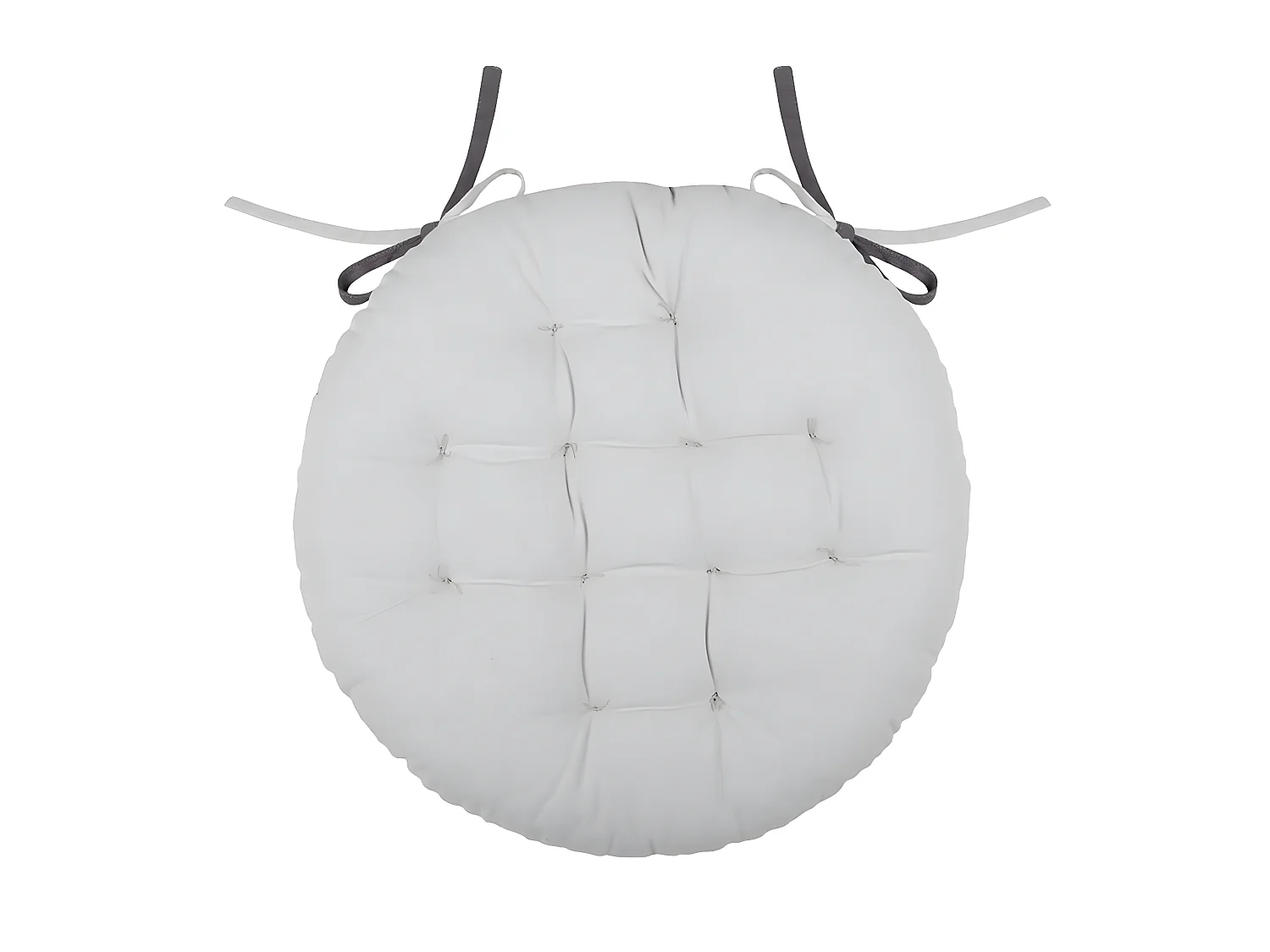 Cojín de silla redondo y bicolor Ø 38 x 38 cm