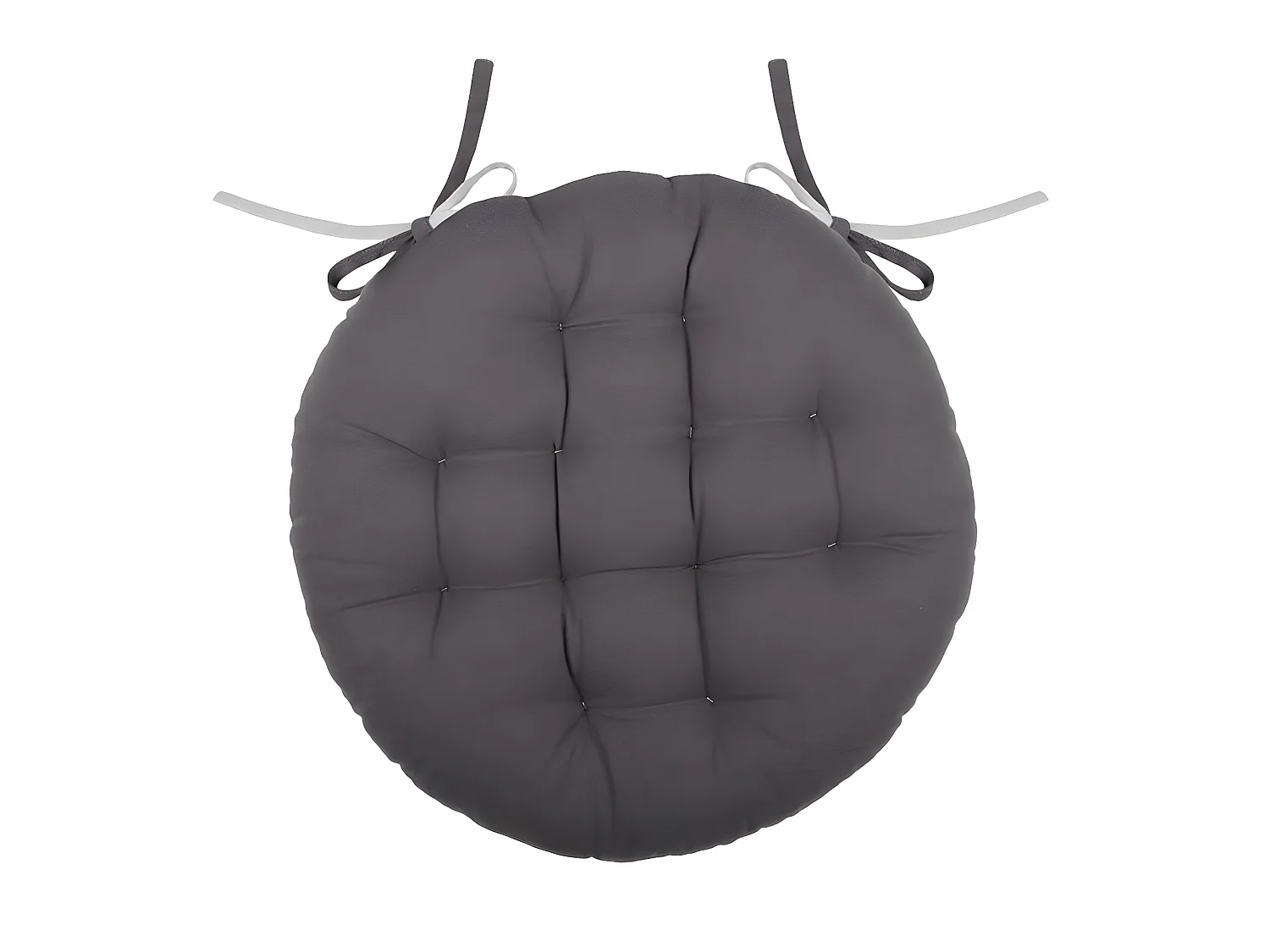 Cojín de silla redondo y bicolor Ø 38 x 38 cm