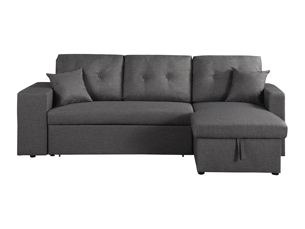 Canapé d'angle convertible/réversible "Axel" - 3 places - Gris