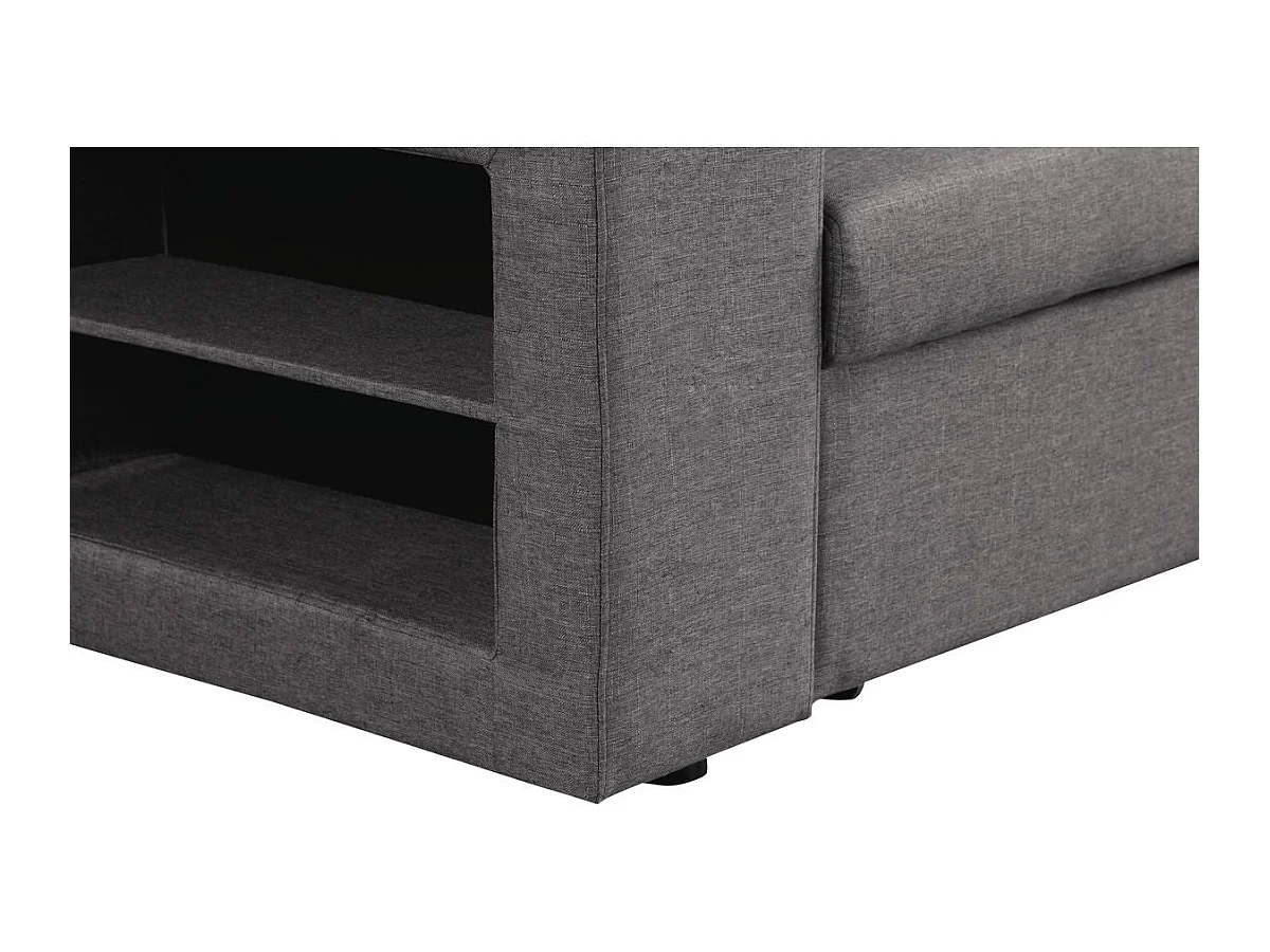 Canapé d'angle convertible/réversible "Axel" - 3 places - Gris