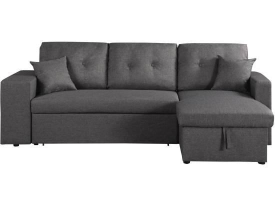 vente unique Canapé d'angle convertible/réversible "Axel" - 3 places - Gris