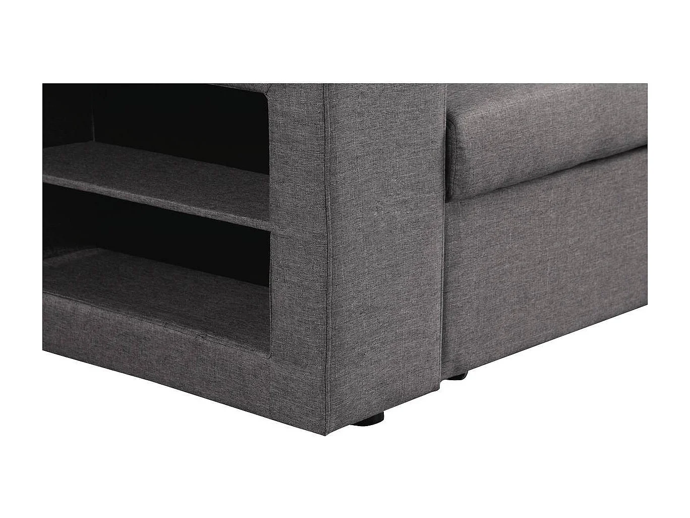 Canapé d'angle convertible/réversible "Axel" - 3 places - Gris