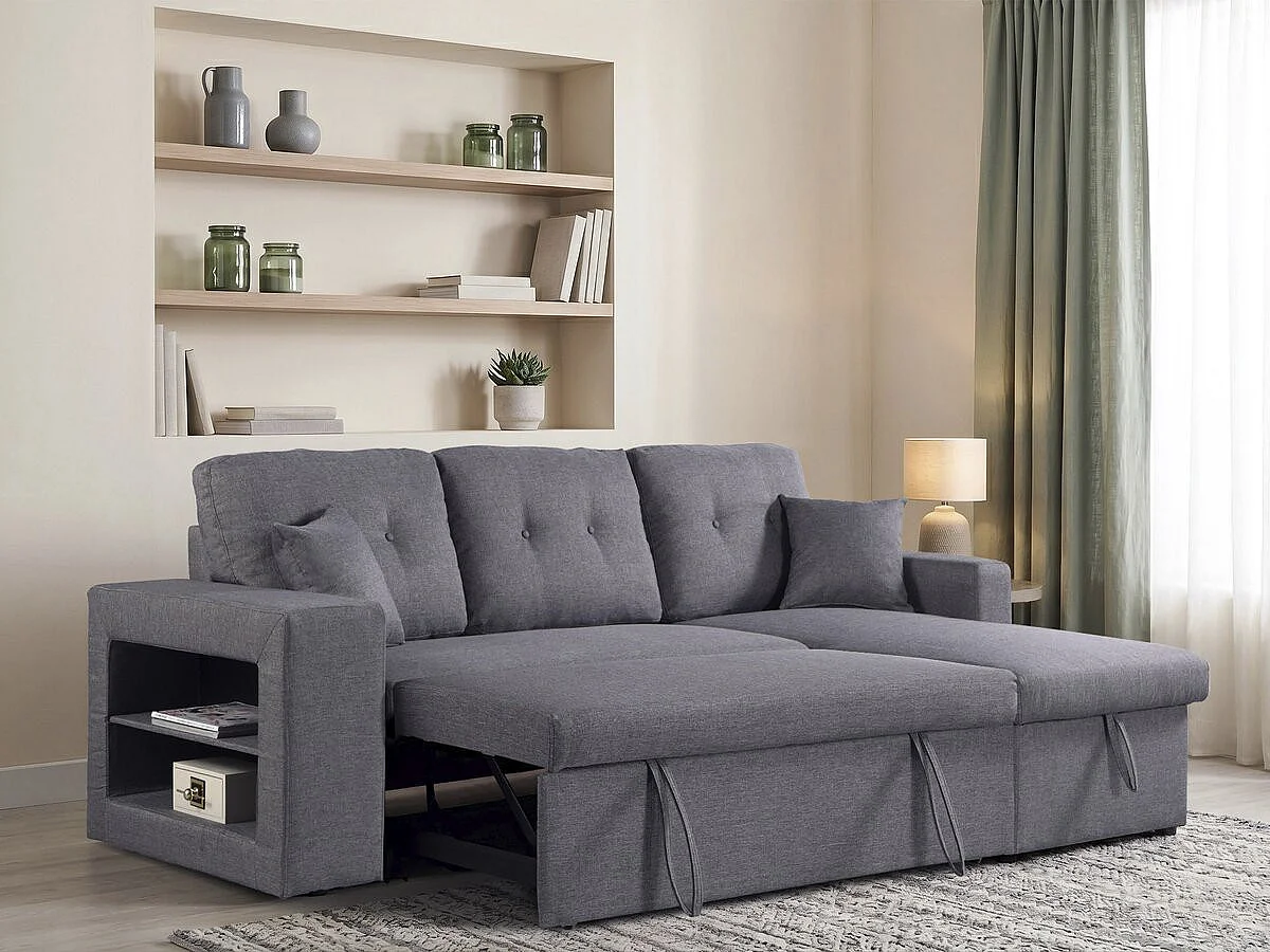 Divano trasformabile ad angolo "Axel" - 3 posti - Grigio