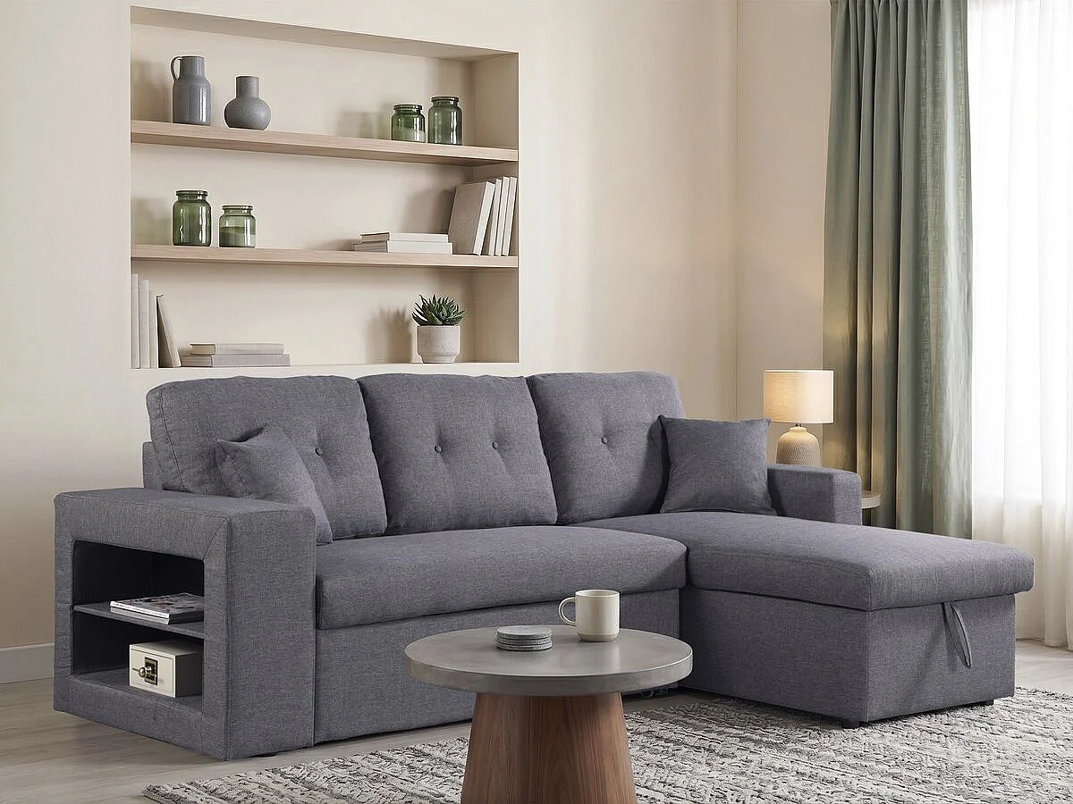 Divano trasformabile ad angolo "Axel" - 3 posti - Grigio
