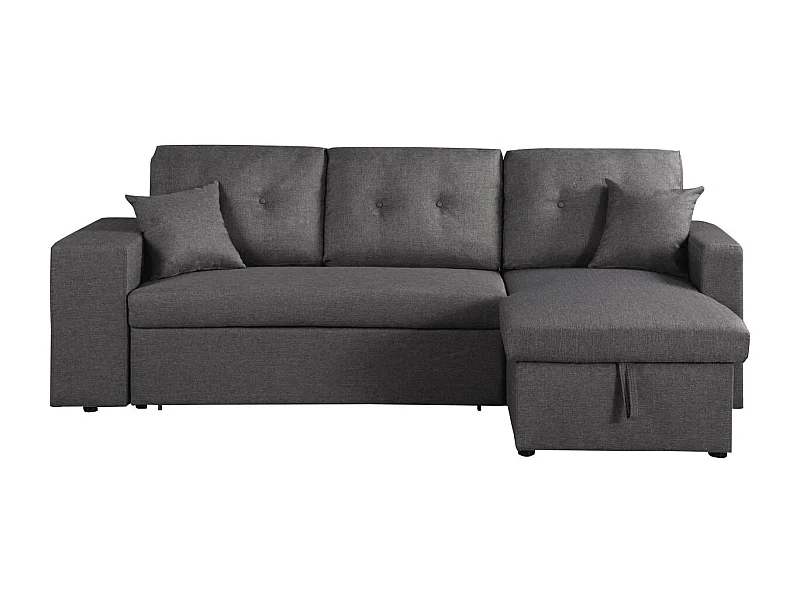 Canapé d'angle convertible/réversible "Axel" - 3 places - Gris