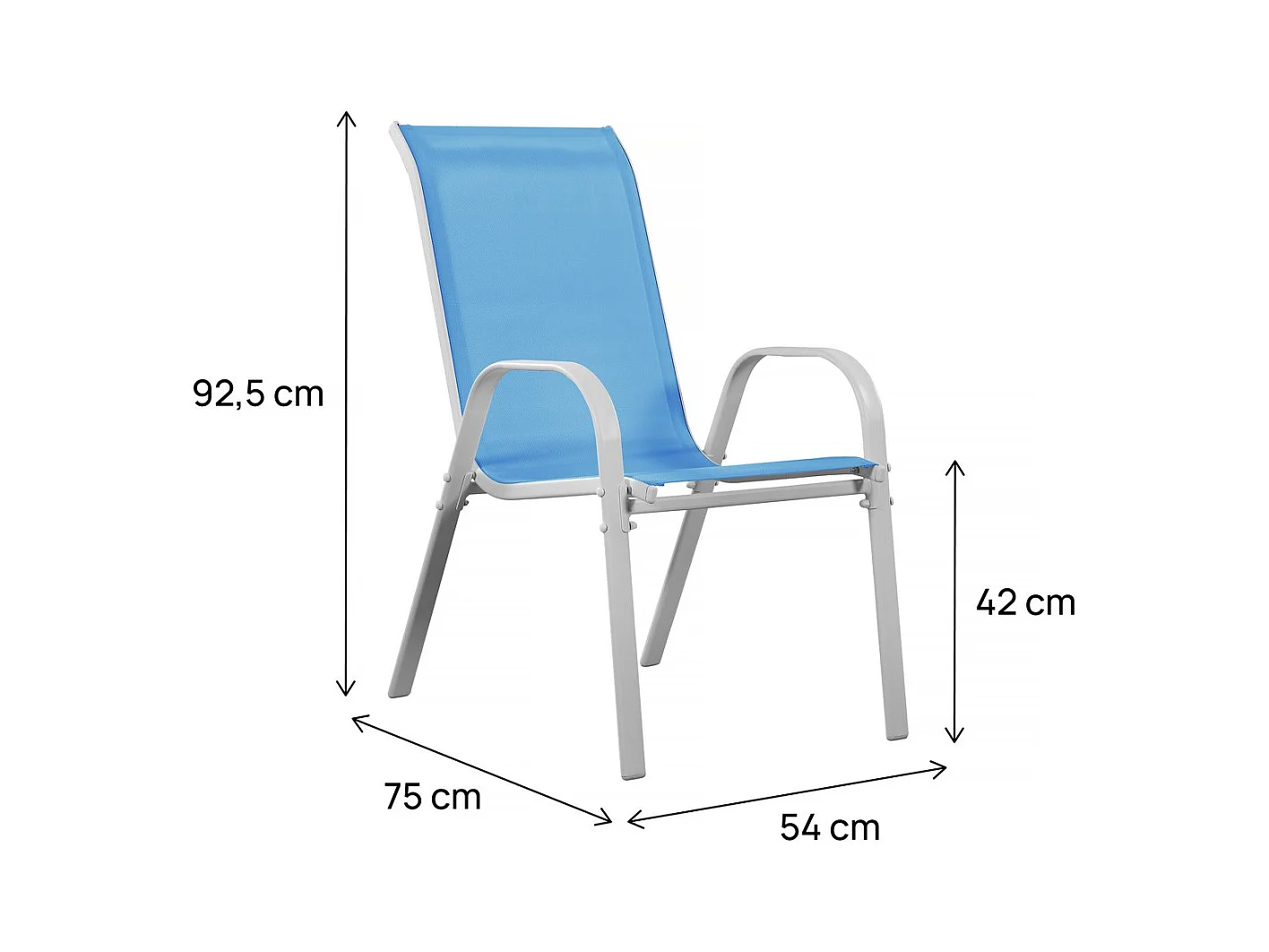 Fauteuil jardin Textilène "Cordoba" - Phoenix - Bleu - Lot de 2