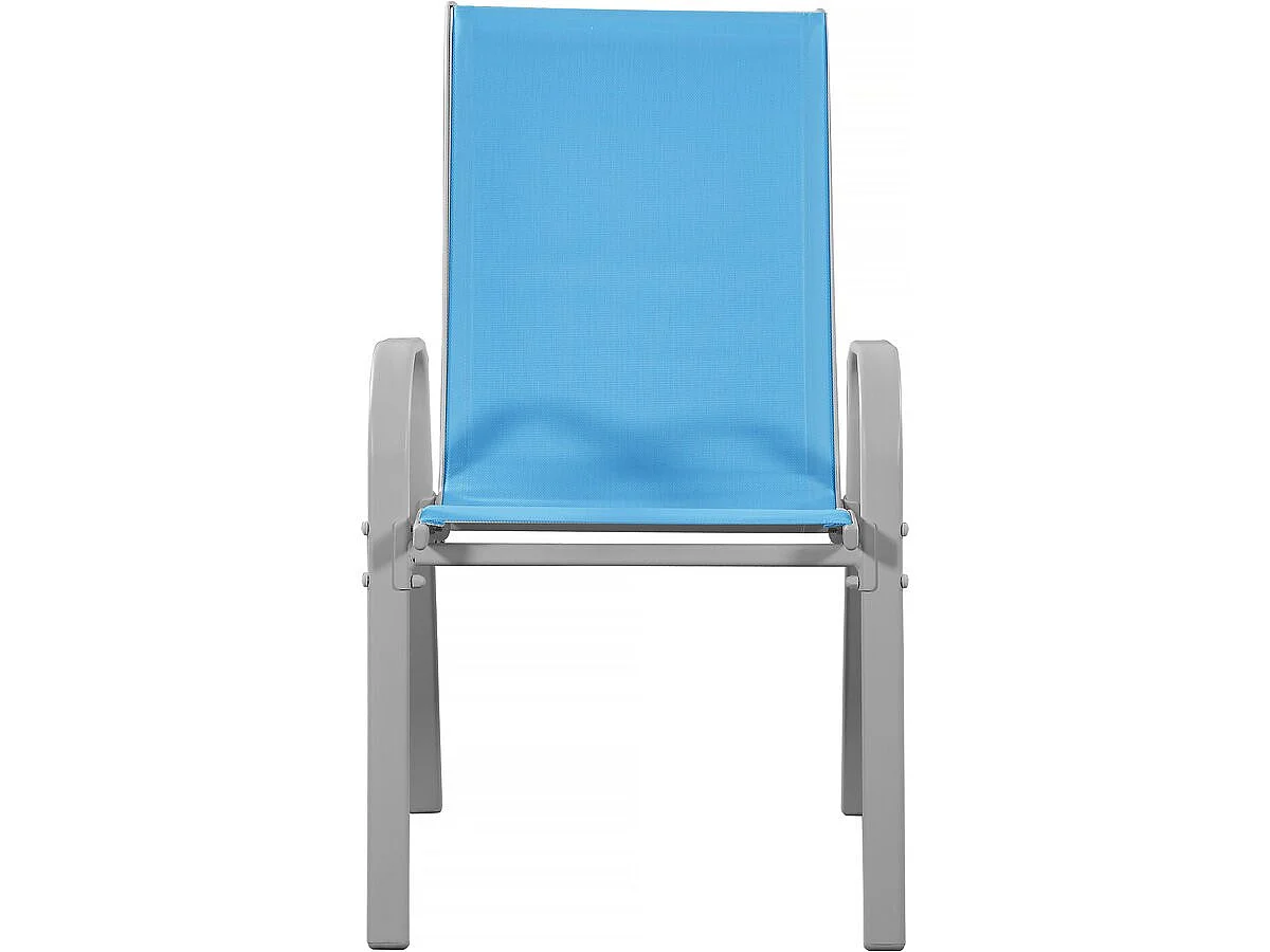Poltrona de jardim Textilene "Cordoba" - Fénix - Azul - Kit de 2