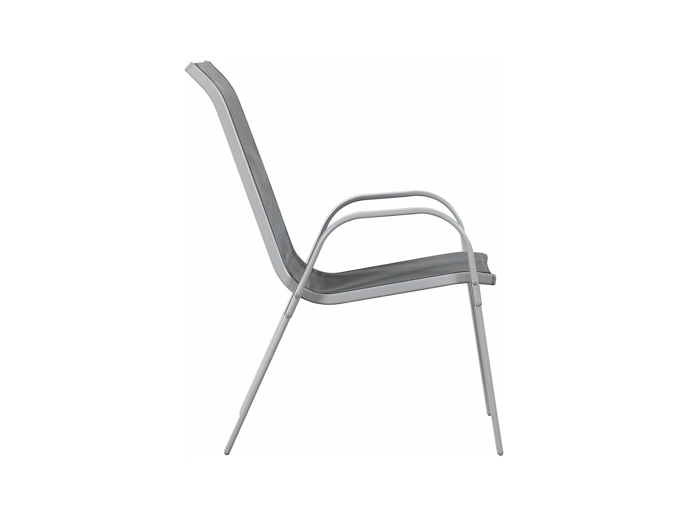 Gartenstuhl aus Textilene "Cordoba" - Phoenix - Dunkelgrau - 2er-Set