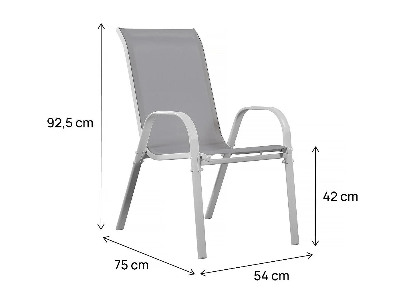 Fauteuil jardin Textilène "Cordoba" - Phoenix - Ecru - Lot de 2