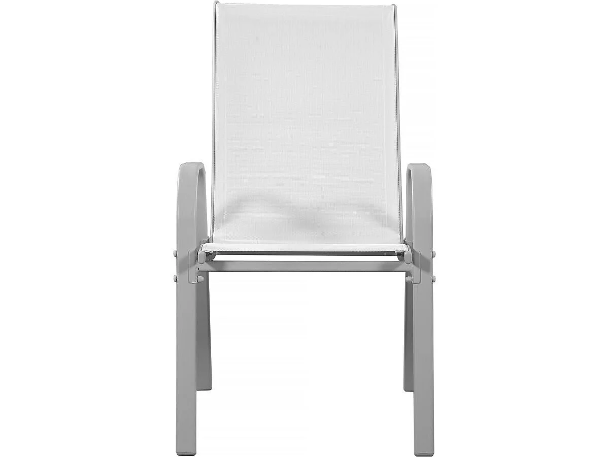 Fauteuil jardin Textilène "Cordoba" - Phoenix - Gris clair - Lot de 2
