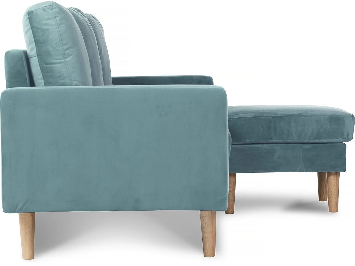 Skandinavisk Reversibel Tyg Hörnsoffa "Gabby" - 3 Sits - Vit med Schäslong