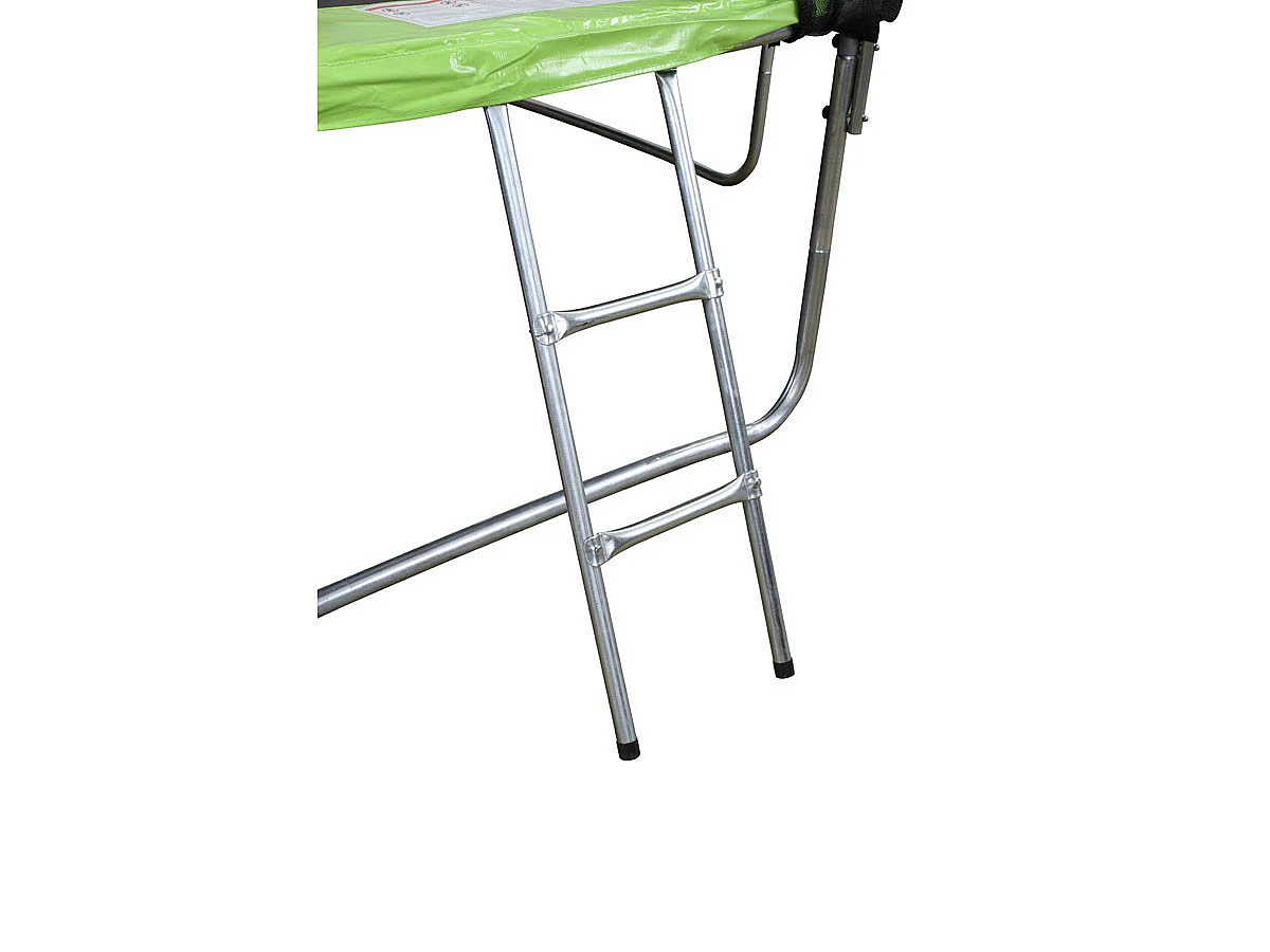 Trampoline "Yoopi" - Ø 1.8 m - Avec filet + Echelle + Couverture + Kit d'ancrage