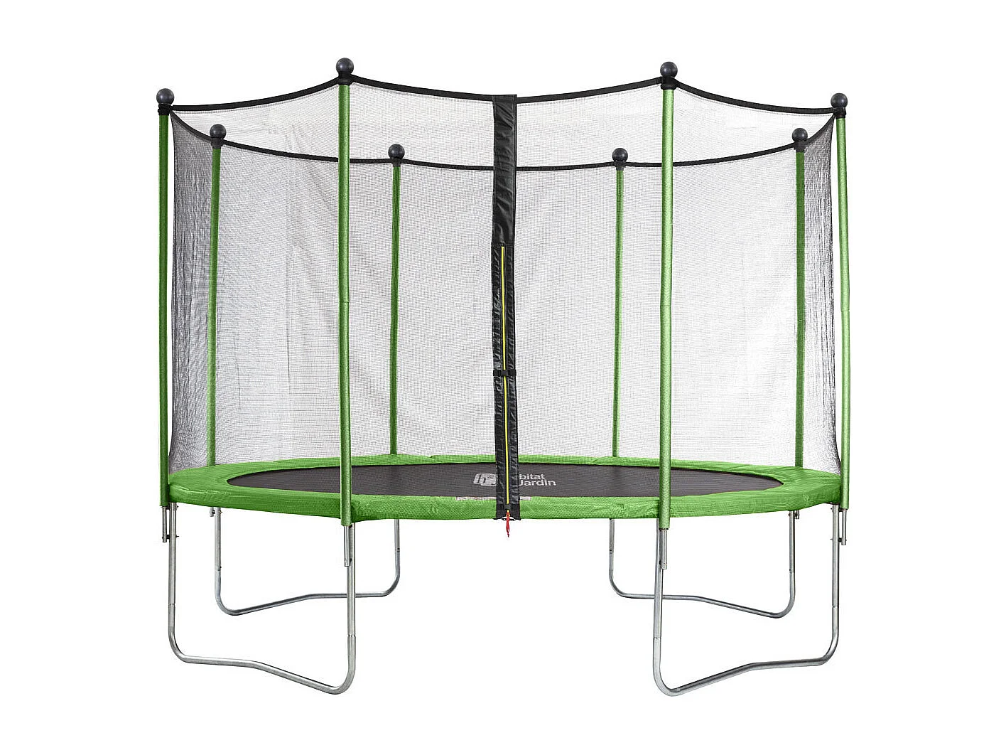 Trampoline "Yoopi" - Ø 4.25 m - Avec Filet + Echelle + Couverture + Kit d'ancrage