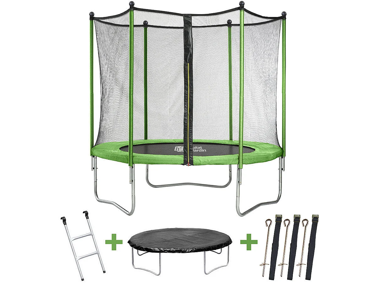 Trampoline "Yoopi 2" - Ø 3.05 m - Vert