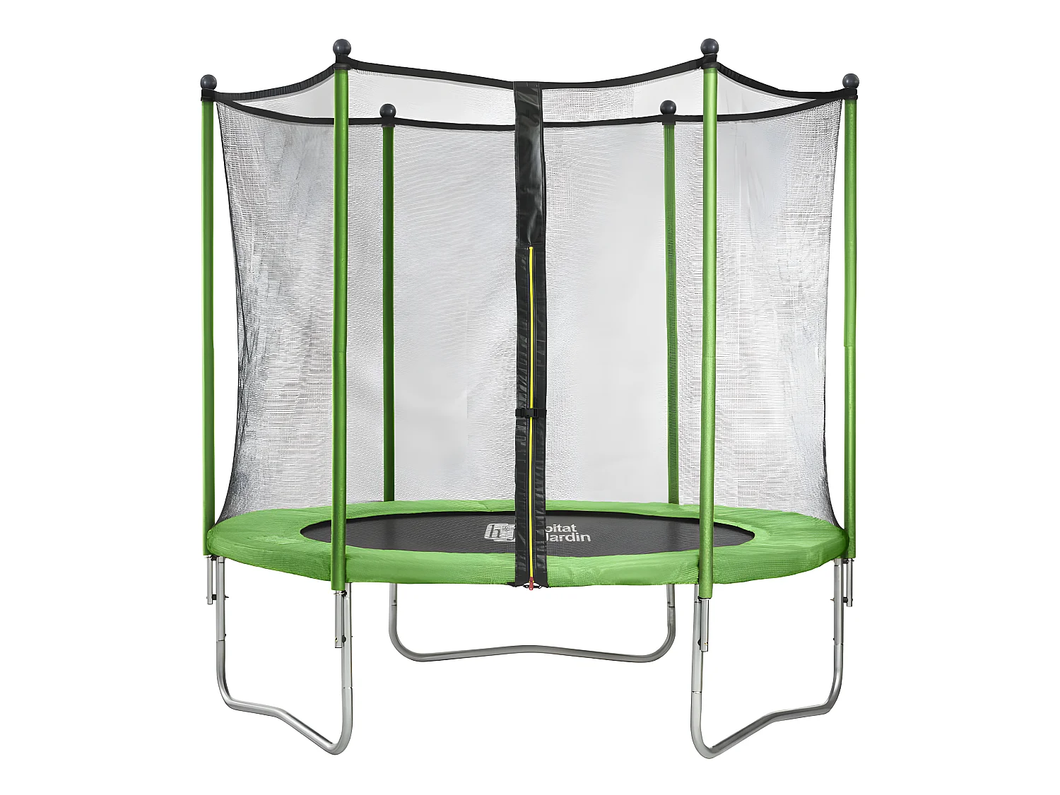 Trampoline "Yoopi 2" - Ø 1.80 m - avec filet + échelle + couverture + kit d'ancrage