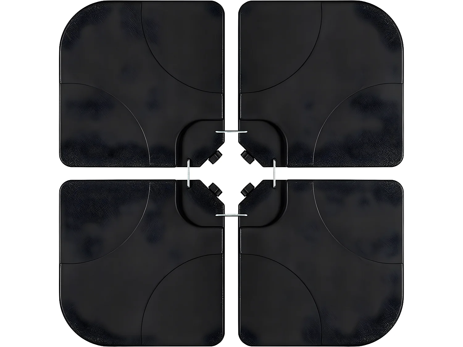 Set di 4 lastre per ombrellone da giardino fino a 3x3m - Nero