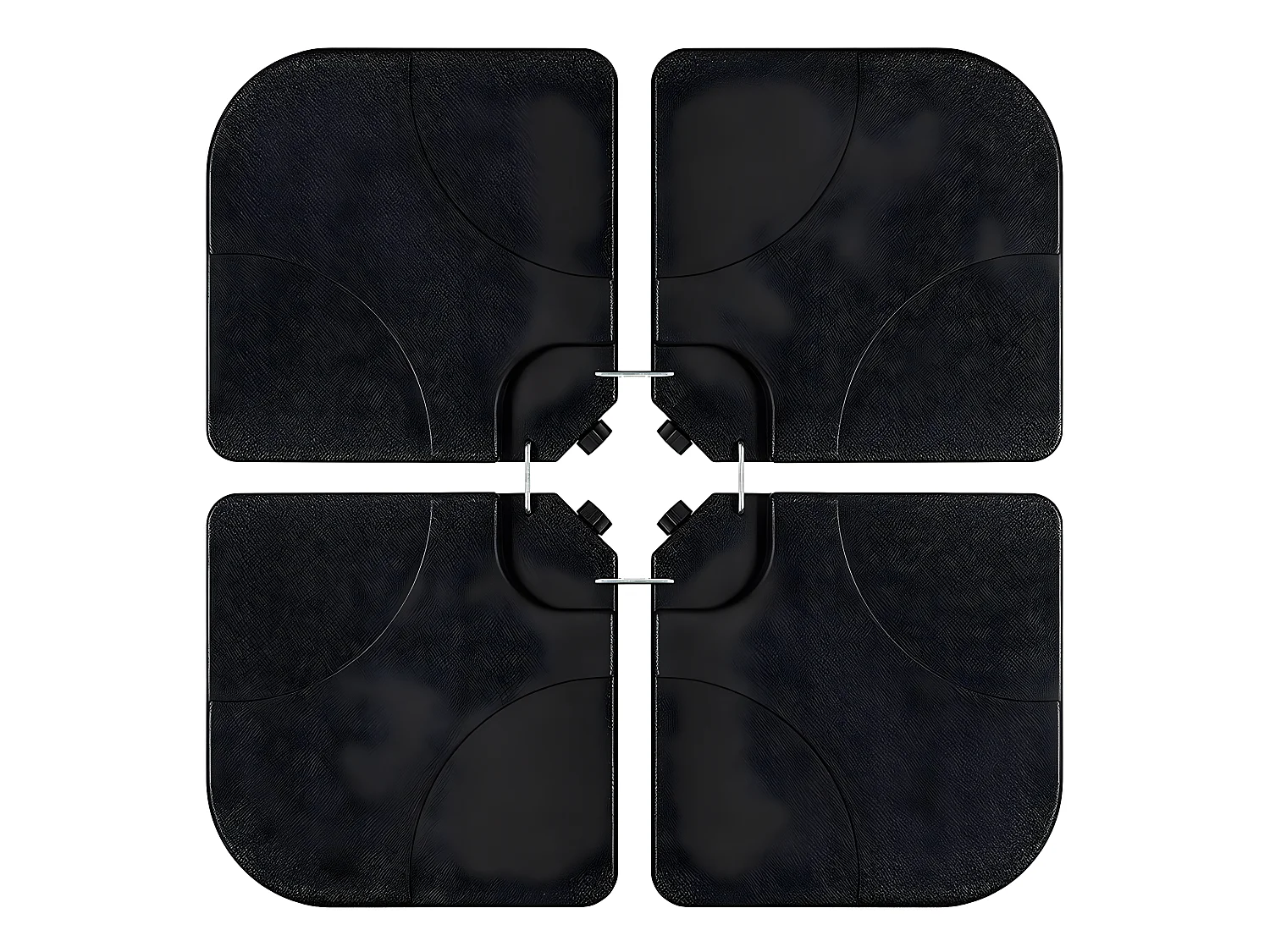 Set di 4 lastre per ombrellone da giardino fino a 3x3m - Nero