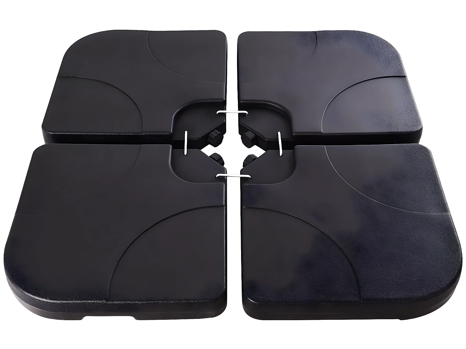 Pied de parasol 4 dalles à lester jusqu'à 3 x 3 - 52L - Noir