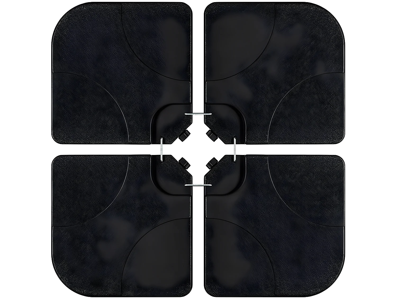 Pied de parasol 4 dalles à lester jusqu'à 3 x 3 - 52L - Noir