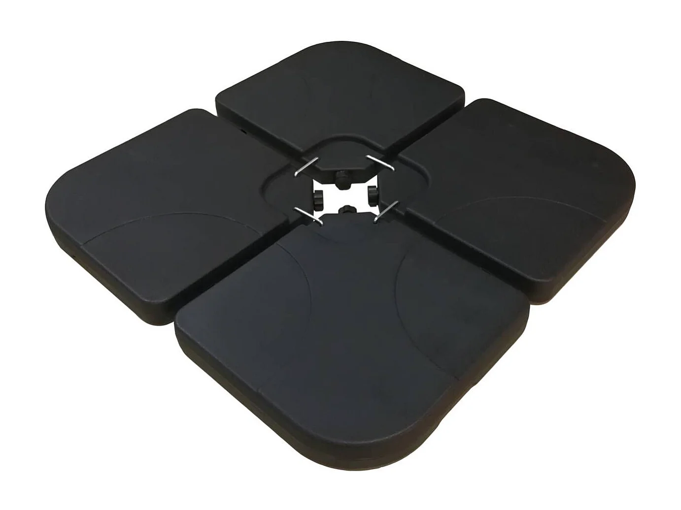 Base para guarda-sol 4 placas ponderadas até 3 x 3 - 52L - Preto
