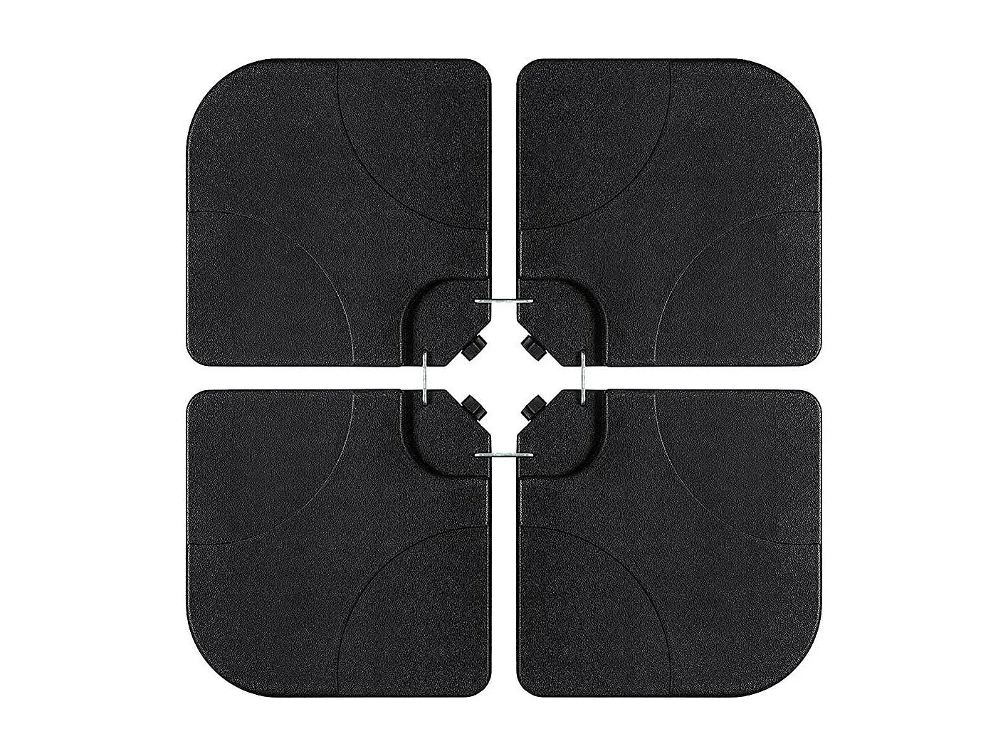 Base para guarda-sol 4 placas ponderadas até 3 x 3 - 52L - Preto