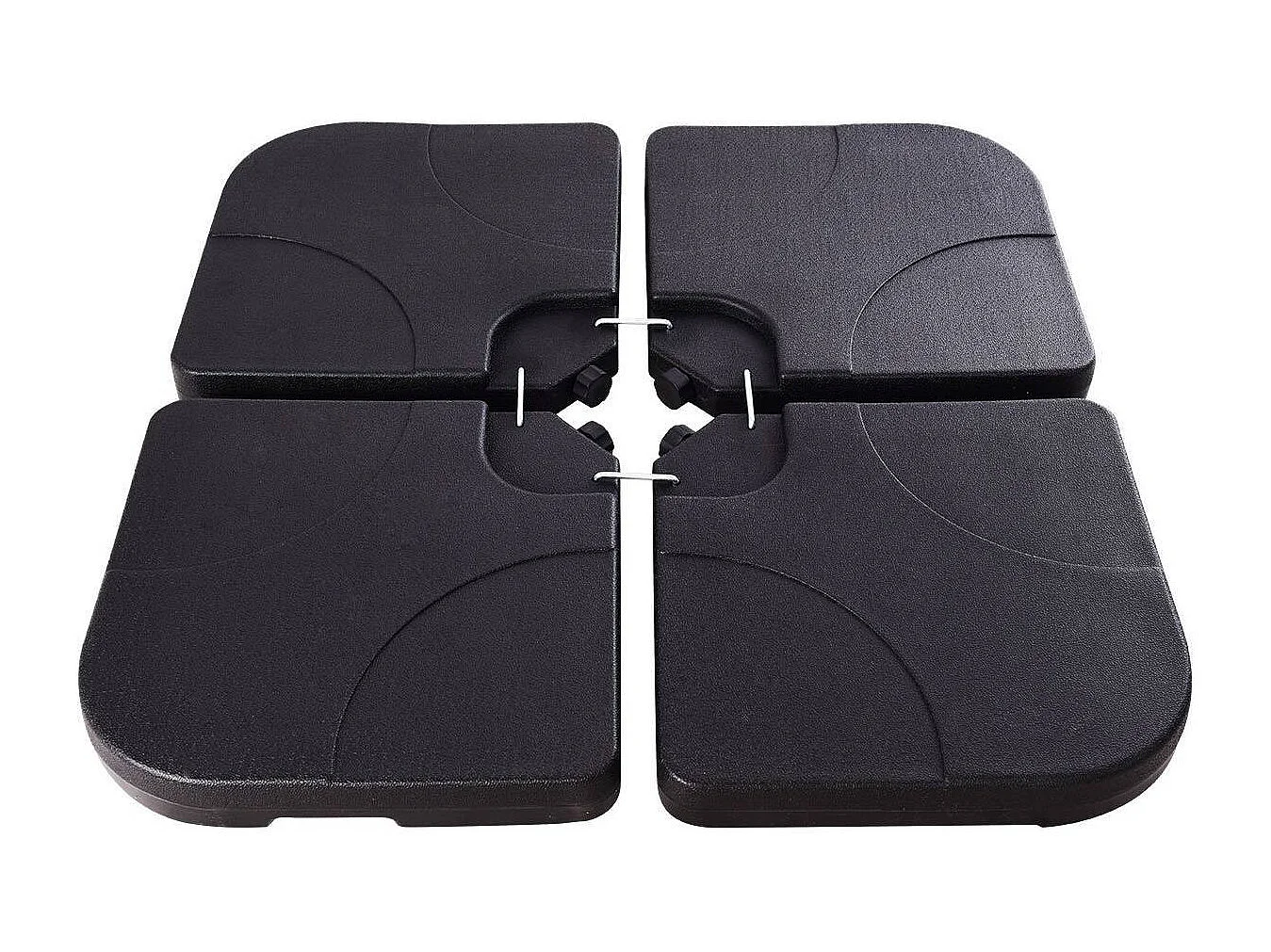 Base para guarda-sol 4 placas ponderadas até 3 x 3 - 52L - Preto