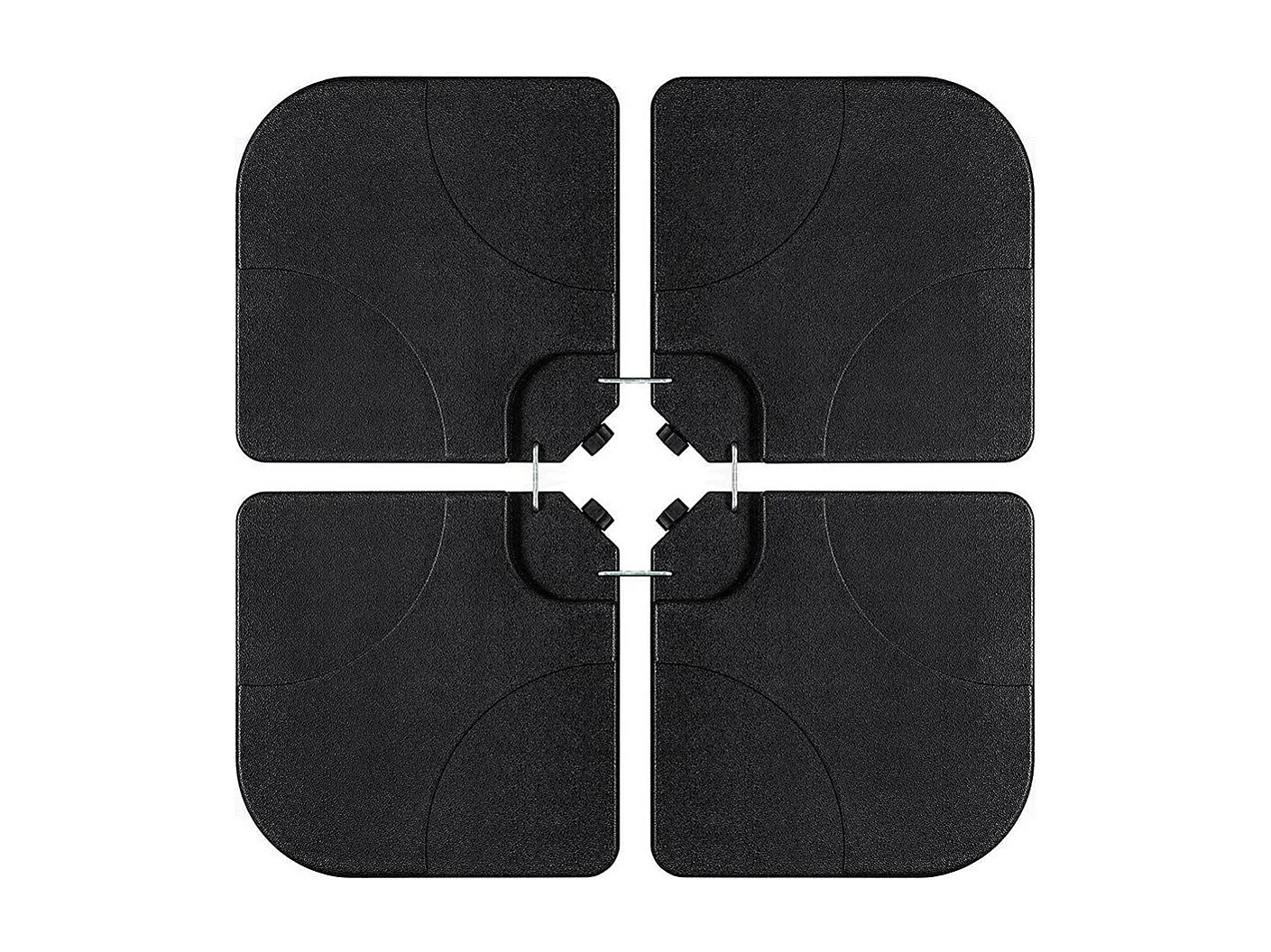 Base para guarda-sol 4 placas ponderadas até 3 x 3 - 52L - Preto