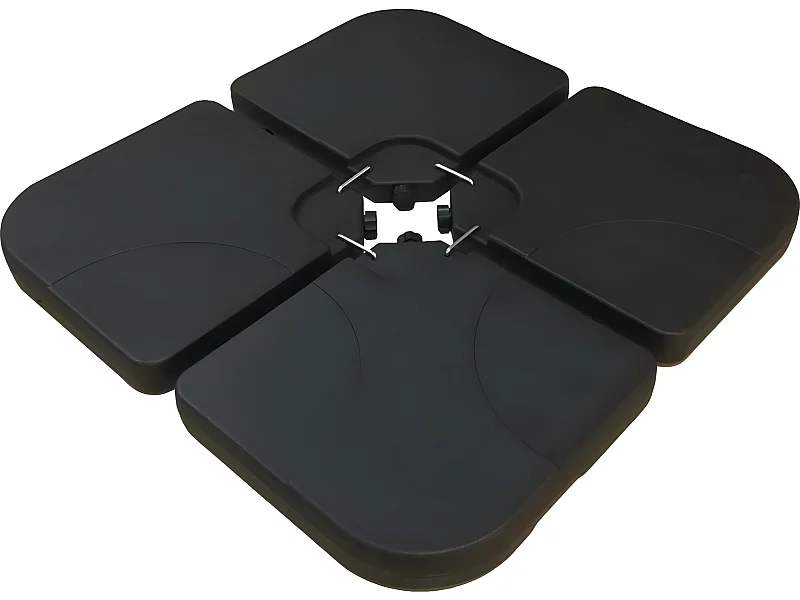 Set di 4 lastre per ombrellone da giardino fino a 3x3m - Nero