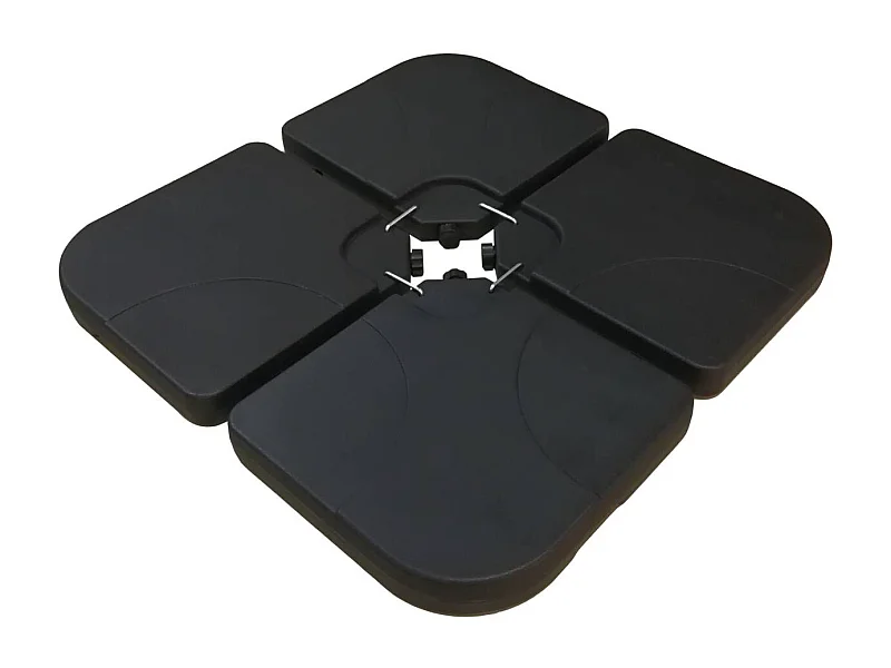 Soporte de sombrilla con 4 losas lastradas hasta 3 x 3 - 52L