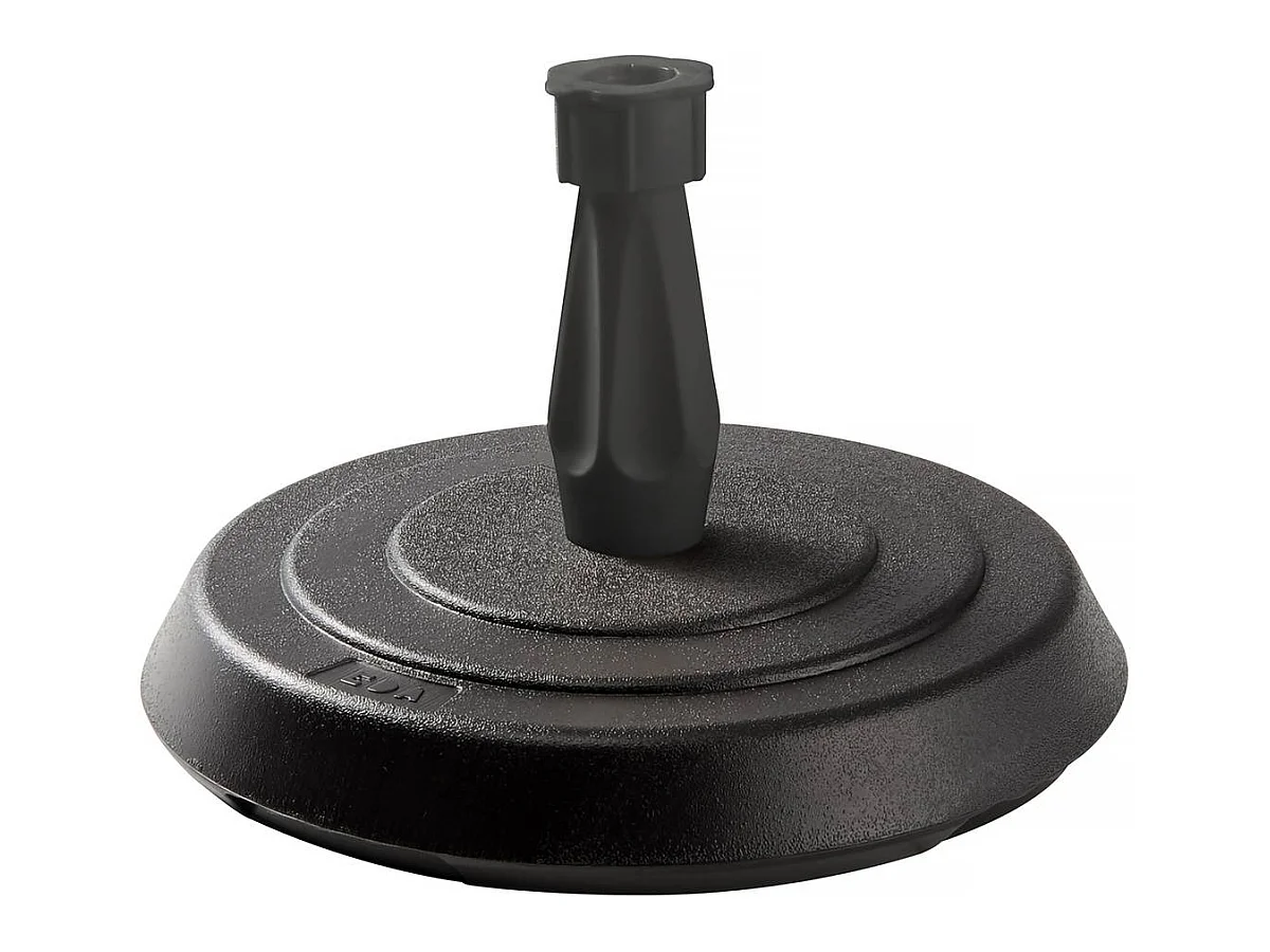 Base de guarda-sol redonda em betão cinzento escuro de 14 kg para máxima estabilidade - ø39 x 25 cm