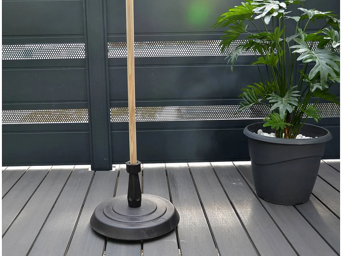 Pied de parasol rond  - ø39 x 25 cm - Béton