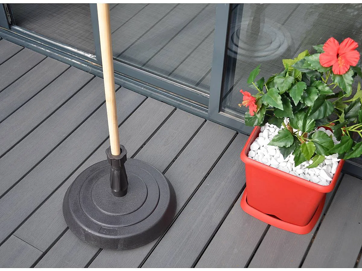 Pied de parasol rond  - ø39 x 25 cm - Béton