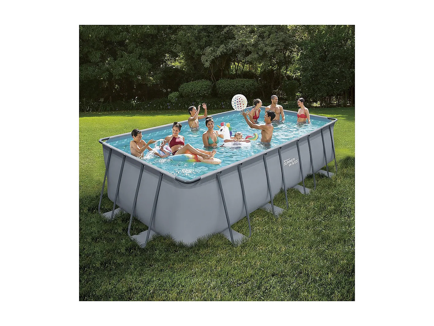 Piscina tubular - LUDO 2 bis - 4,01 x 2,01 x 1,22 m - filtración de arena 2,5 m³/h