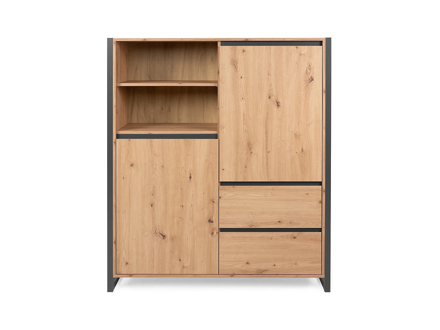 Buffet haut 2 portes 2 tiroirs L120 cm - DENVER