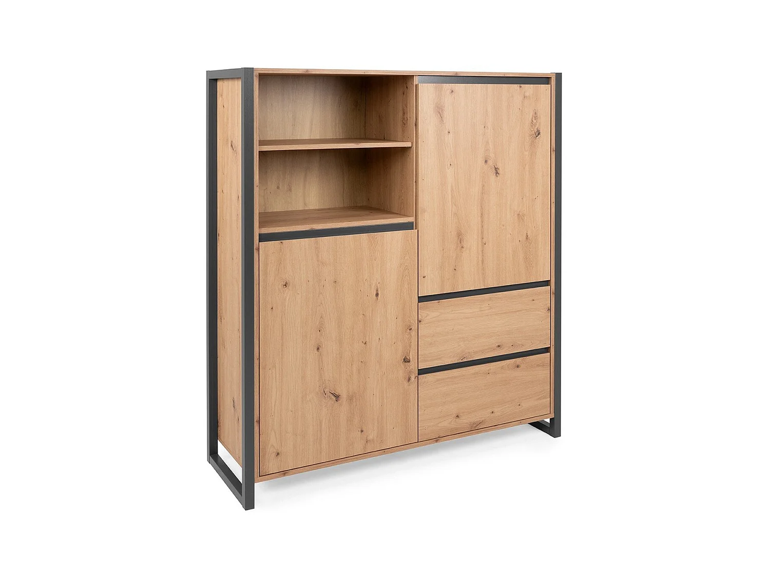 Buffet haut 2 portes 2 tiroirs L120 cm - DENVER