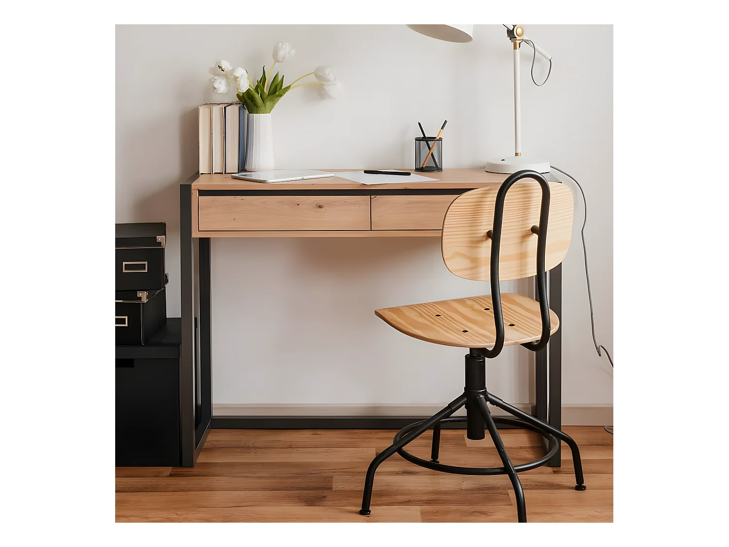 Konsolentisch Denver 44 Artisan-Eiche und Anthrazit