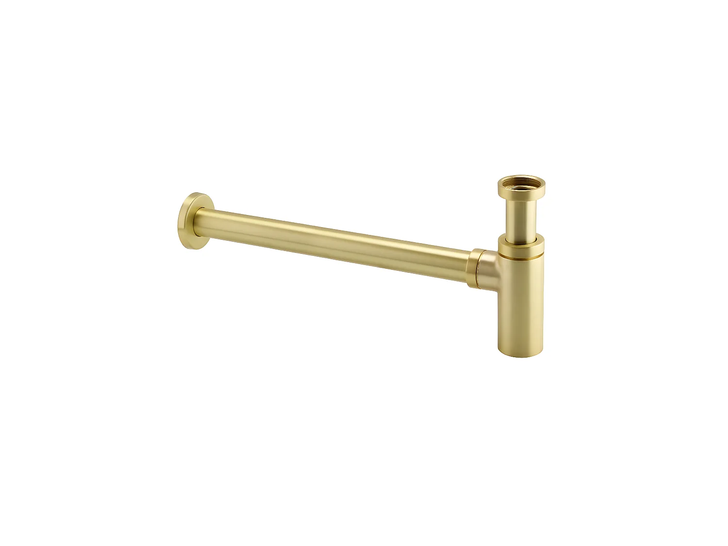 Siphon lavabo design finition or brossé