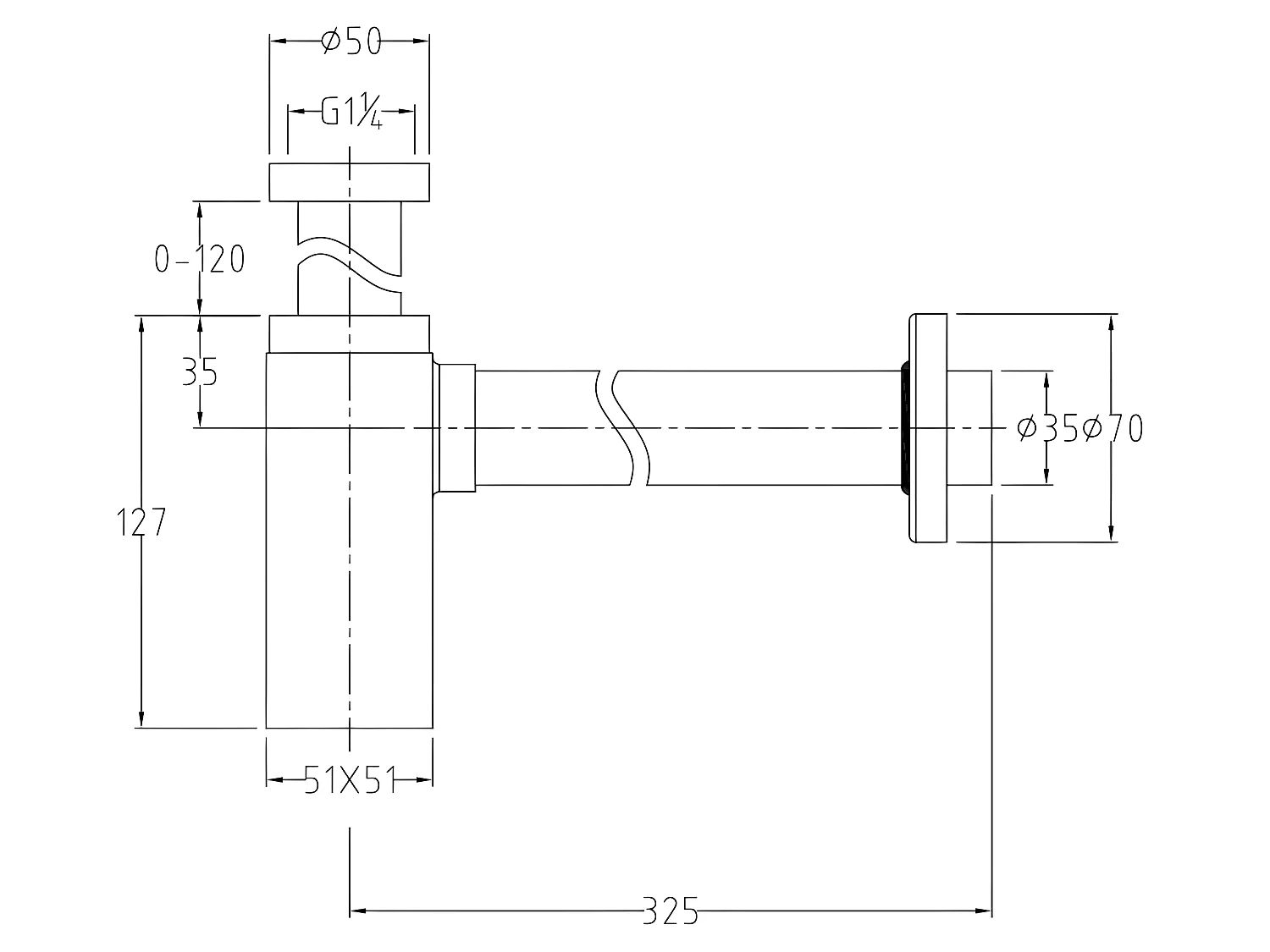 Sifone per lavabo moderno finitura oro dorato