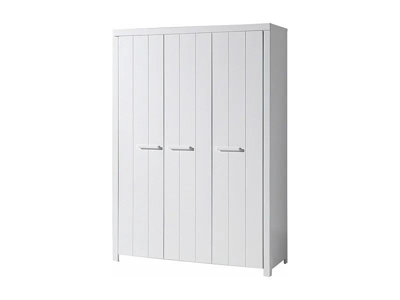 GASTON - Armoire 3 Portes Laqué Blanc