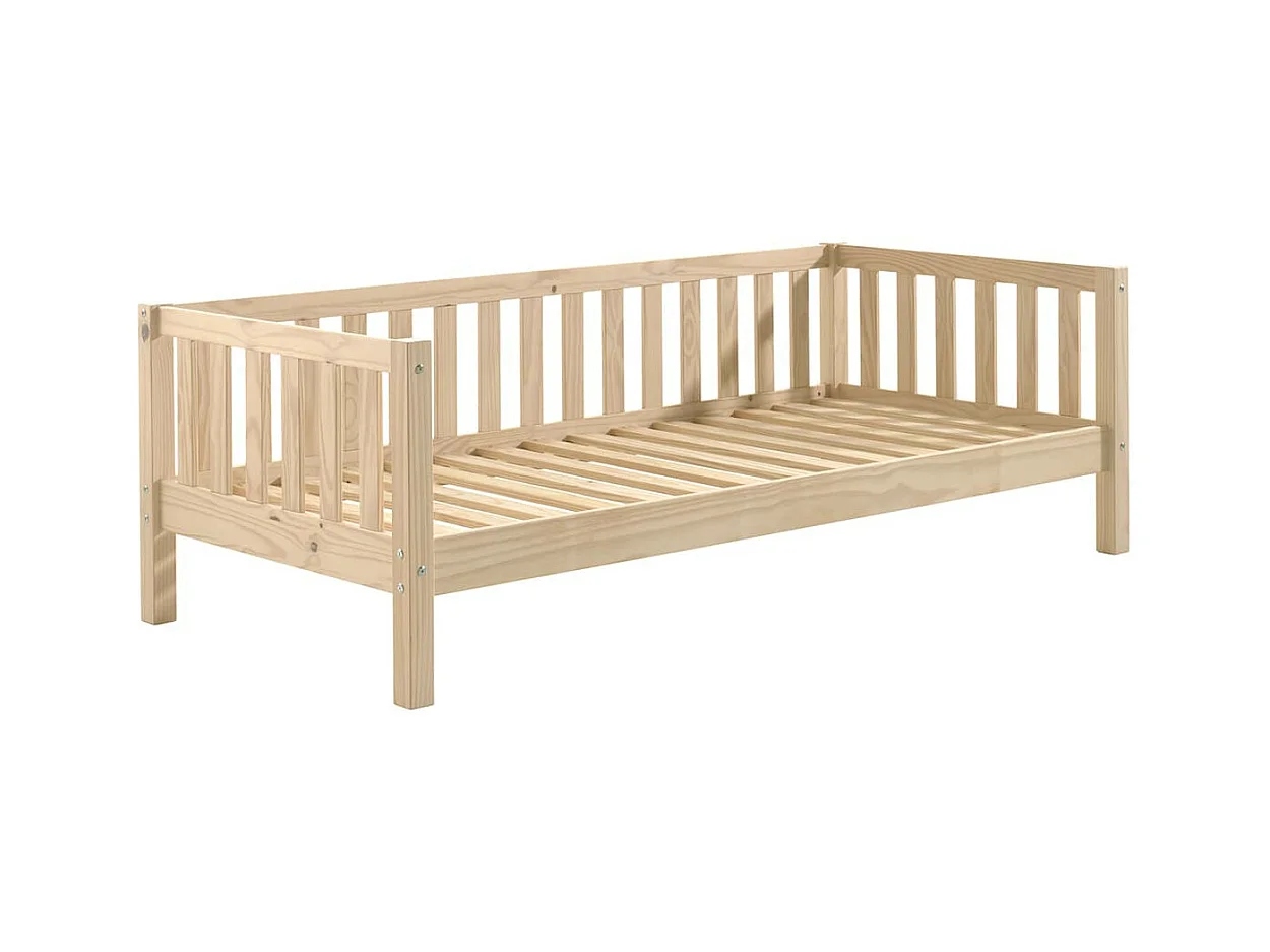 YAX - Lit Banquette 90x200cm en Pin Naturel