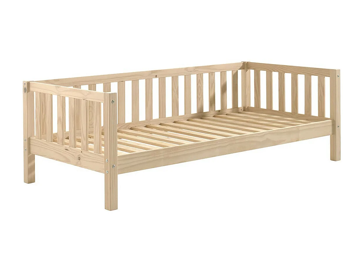 YAX - Lit Banquette 90x200cm en Pin Naturel