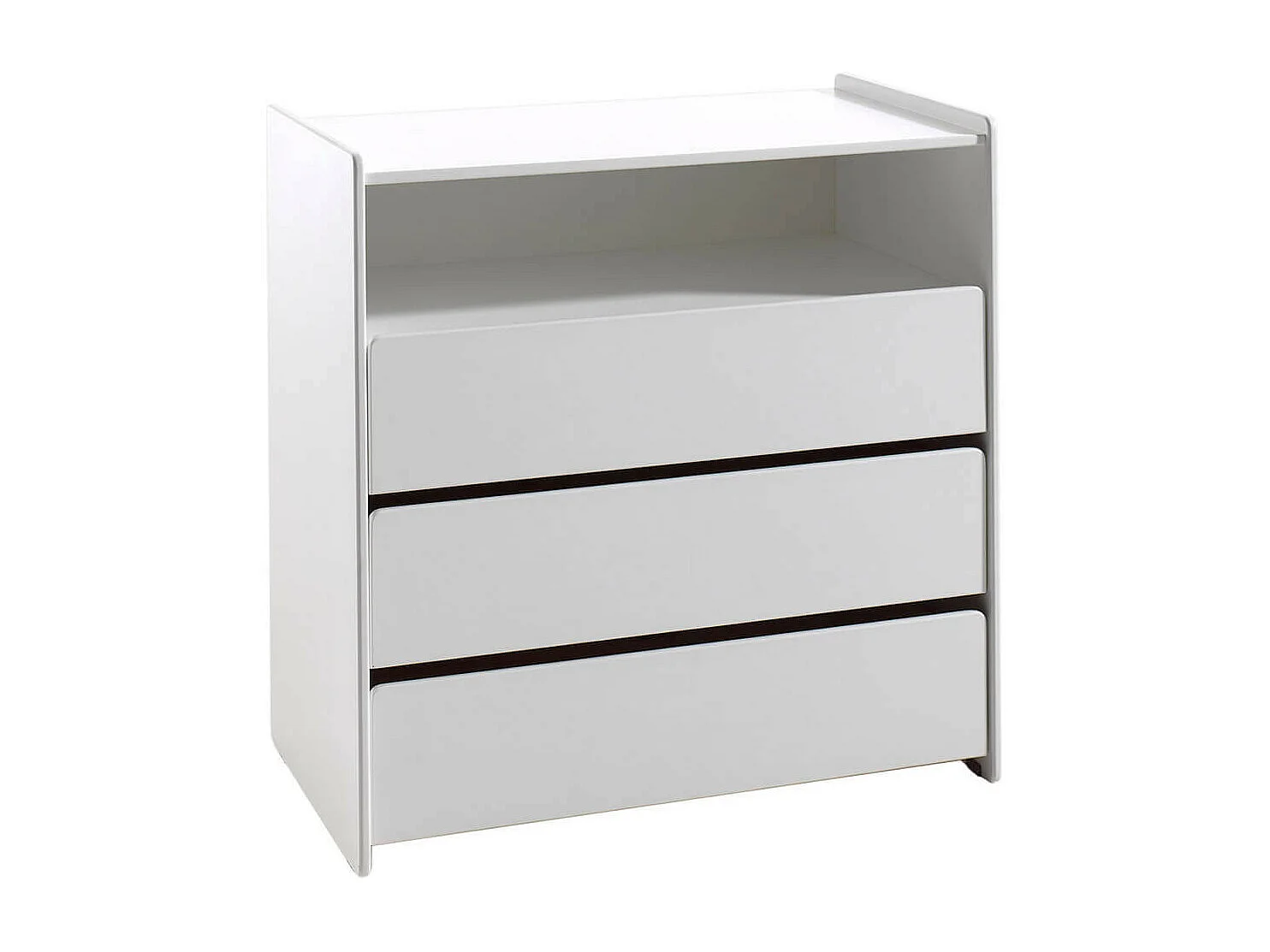 BODHI WHITE - Commode 3 Tiroirs et Niche Blanche