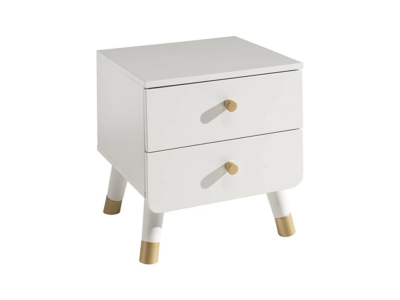 TINY WHITE - Chambre Complète 90x200cm + Armoire 2 Portes