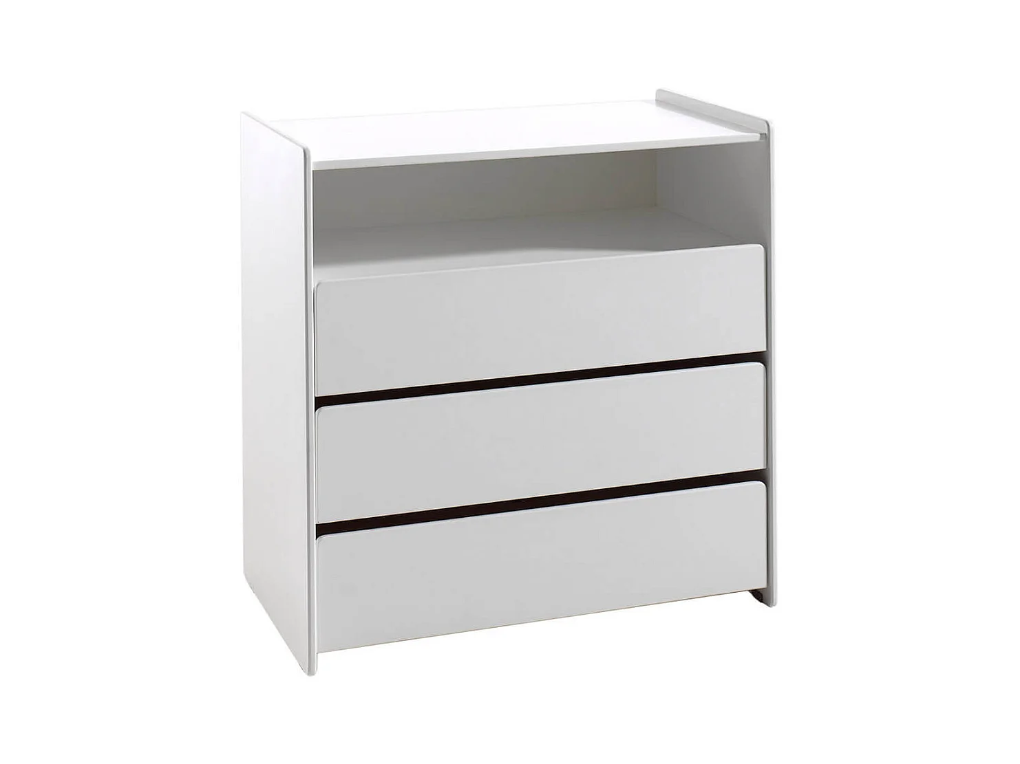 BODHI WHITE - Lit 90x200cm + Chevet + Commode